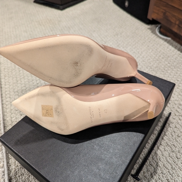 Saint Laurent Vernice Chiffon Nude Size 40 - Picture 3 of 8